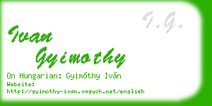ivan gyimothy business card